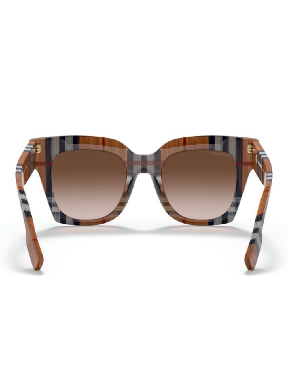 Burberry Nova Check Square Sunglasses in Brown and Black NWT - Picture 5 of 6